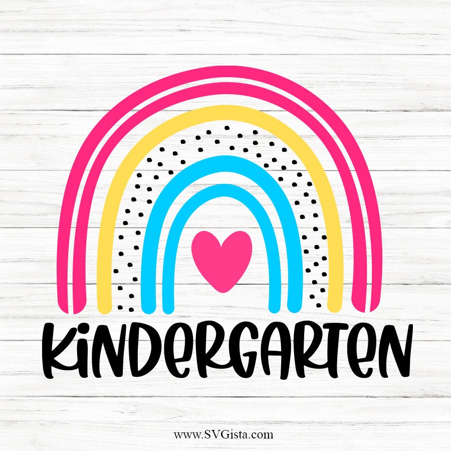 School Boho Rainbow SVG Clipart