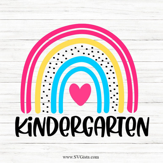 School Boho Rainbow SVG Clipart