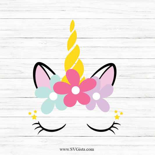 Unicorn Head SVG