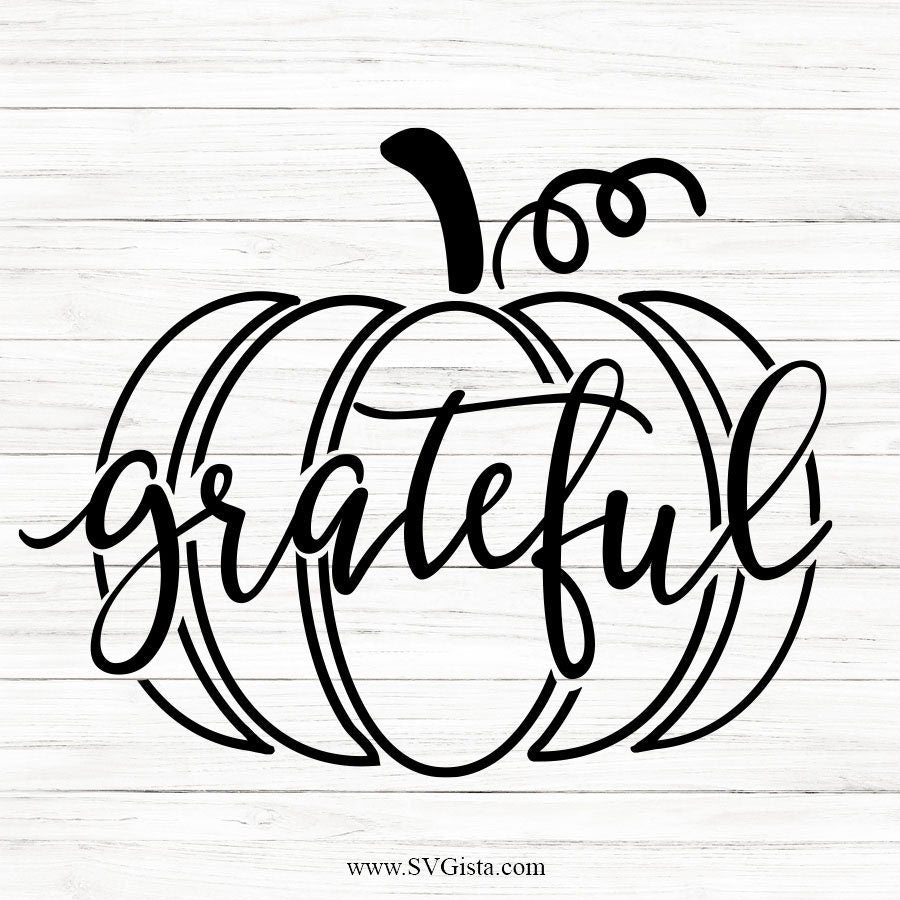 Grateful Pumpkin SVG Saying