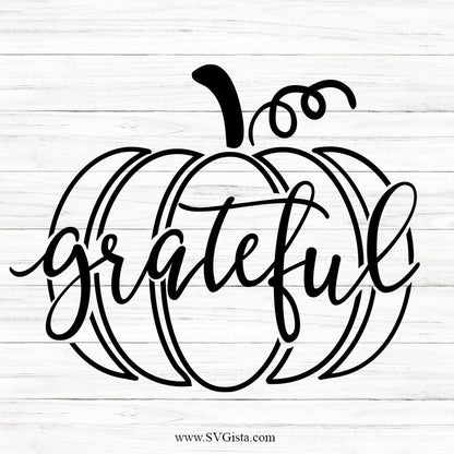 Grateful Pumpkin SVG Saying