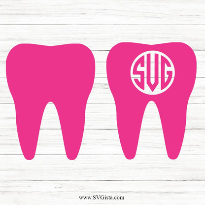 Tooth Monogram SVG Clipart