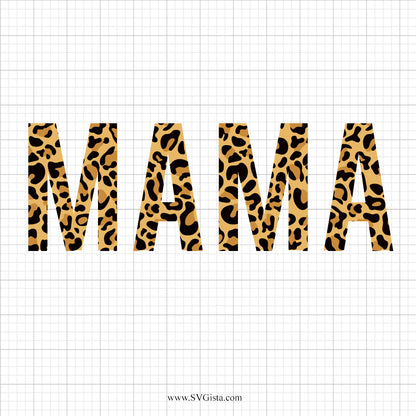 Mama Leopard Print SVG Saying